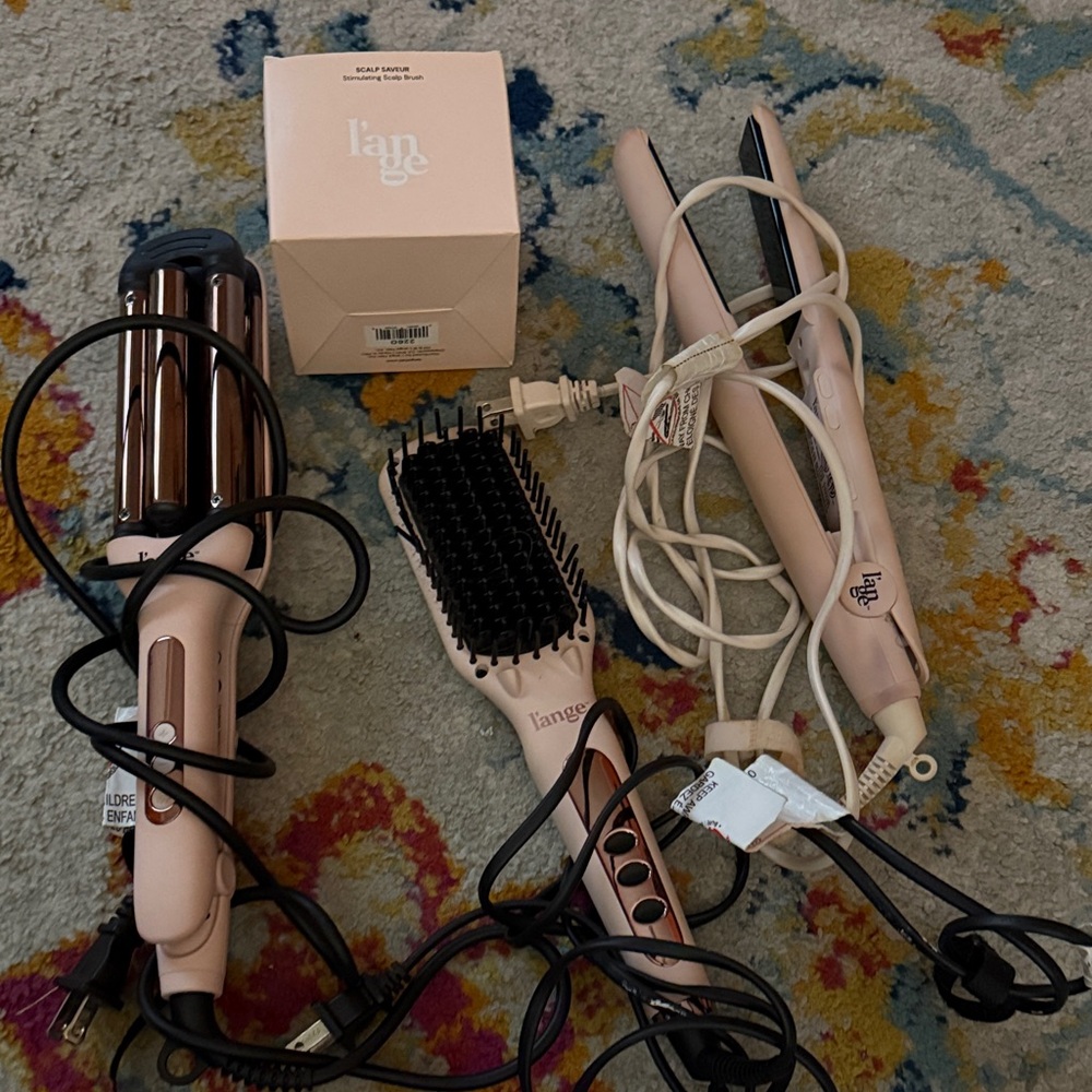 3 tool bundle-L'ange Hair Styling Tools Set in Pink